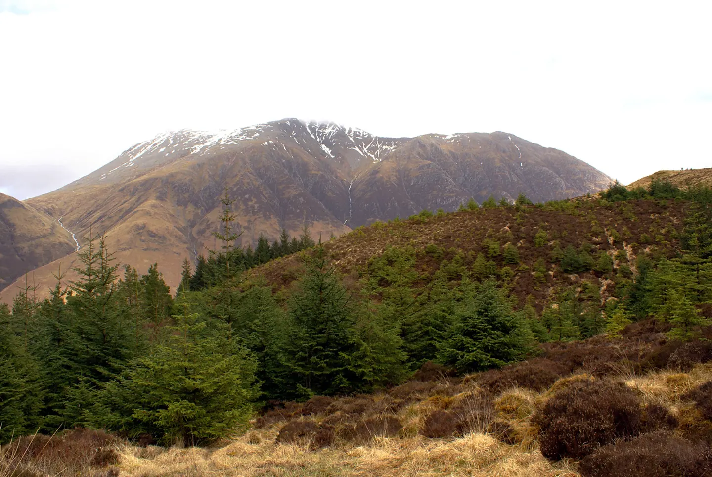 Ben Nevis seen from the West Highland Way between Kinlochleven and Fort William